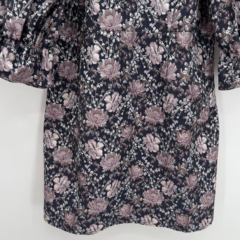 Eloquii Studio Plus Floral And Silver Detail Knee Length Dress Women's 18 - Picture 3 of 10